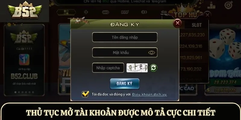 Thủ tục mở tài khoản được mô tả cực chi tiết