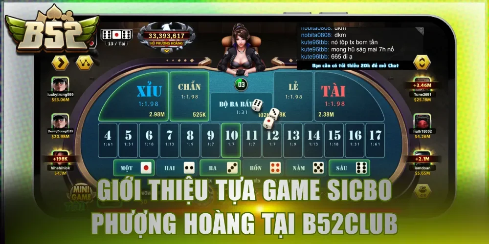 Đôi nét giới thiệu tựa game Sicbo Phượng Hoàng tại B52Club