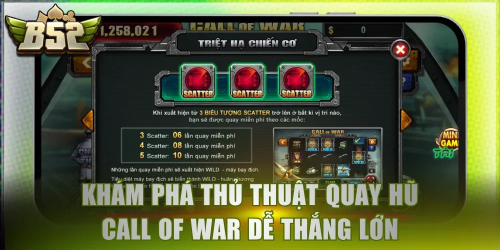 Khám phá thủ thuật quay hũ Call Of War dễ thắng lớn
