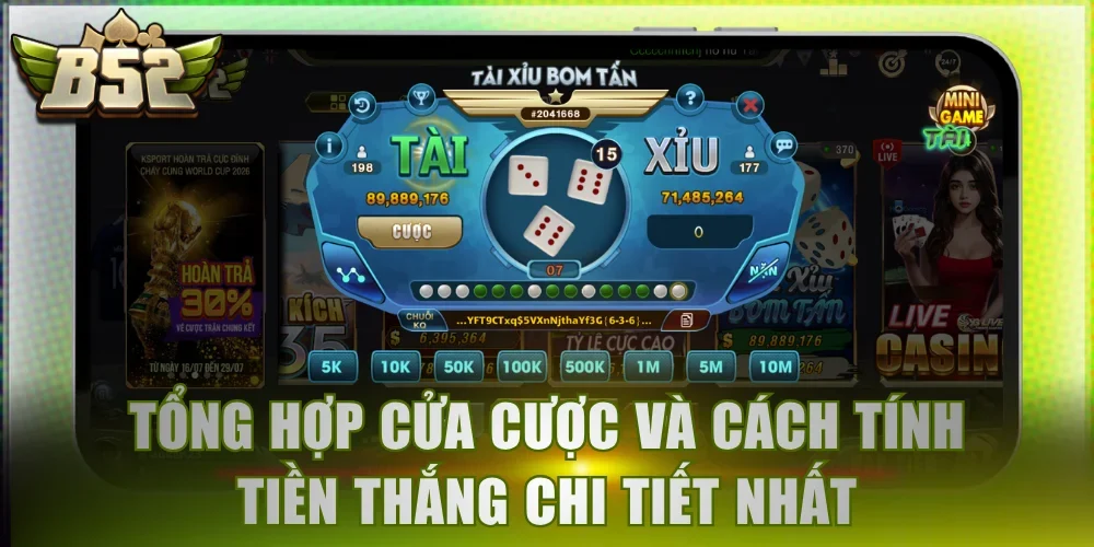 Tổng hợp cửa cược và cách tính tiền thắng chi tiết nhất